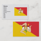 Sizilien, Italien Visitenkarte (Vorne/Hinten)