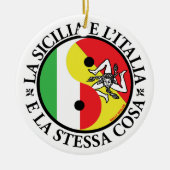 Sizilien Italien Yin Yang Weihnachtsschmuck (Vorne)