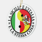 Sizilien Italien Yin Yang Weihnachtsschmuck (Links)