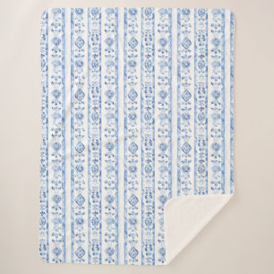 Sizilien Italienisch Rustikal Blaue Streifen Sherpadecke