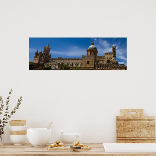 Sizilien - Kathedrale von Palermo Poster (Küche)