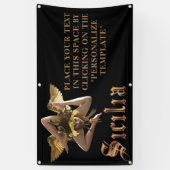 Sizilien-Kommerzielles Zeichen-Banner (personalisi Banner (Vertikal)