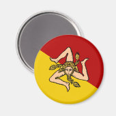 Sizilien Magnet (Vorderseite/Rückseite)