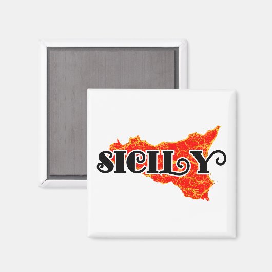 Sizilien Magnet (Vorderseite/Rückseite)