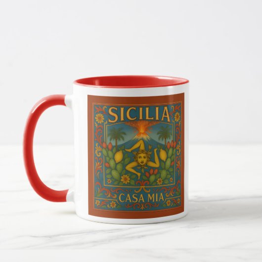 Sizilien Mein Zuhause Tasse (Links)