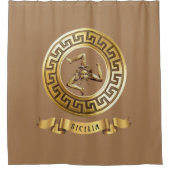 Sizilien (mit Trinacria Symbol) Duschvorhang (Vorderseite)