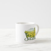 Sizilien Mt,Etna Design Espressotasse (Vorderseite Rechts)