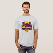 Sizilien Mt.Etna Design T-Shirt (Vorne ganz)