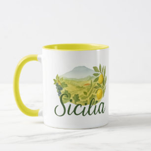 Sizilien Mt.Etna Design Tasse
