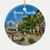 Sizilien Panorama Weihnachtsdekoration Keramik Ornament (Hinten)