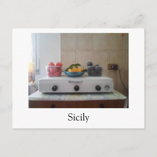 Sizilien Postcard - Sommerfrucht Feiertagspostkarte (Vorderseite)