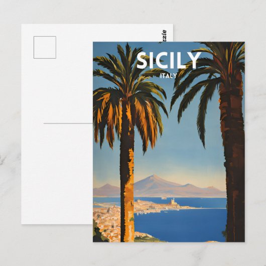 Sizilien Postkarte (Vorne/Hinten)