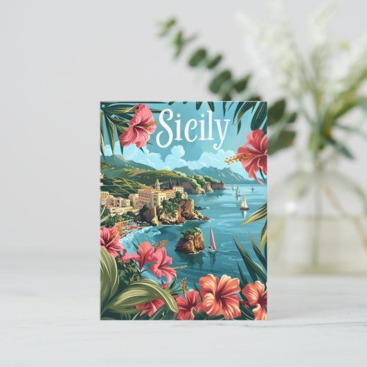 Sizilien Postkarte (Stehend Vorderseite)