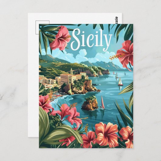 Sizilien Postkarte (Vorne/Hinten)