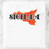 Sizilien Rechteckiger Aufkleber (Tasche)