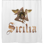 Sizilien/Sicilia Trinacria Duschvorhang (Vorderseite)