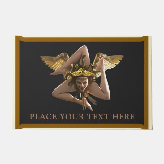 Sizilien / Sicilia Trinacria Personalisiert Door M Fußmatte (Vorderseite)