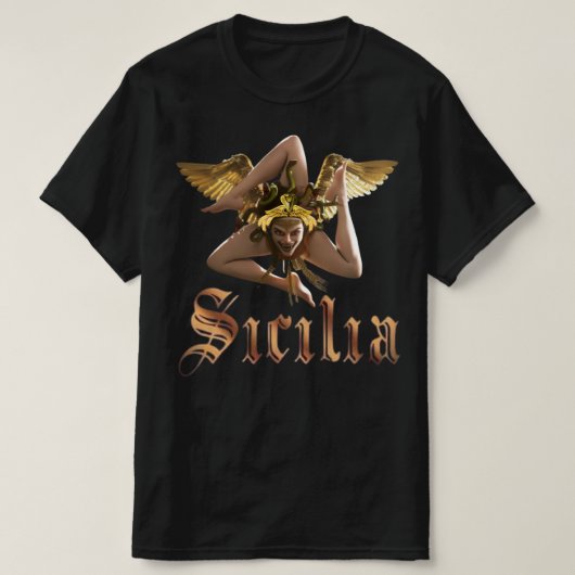 Sizilien / Sicilia Triskelion Trinacria T - Shirt (Design vorne)