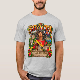 SIZILIEN Sizilianisches Design Namen anpassen PALE T-Shirt