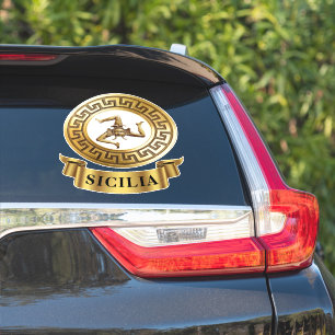 Sizilien Sizilien Trinacria Symbol  Aufkleber