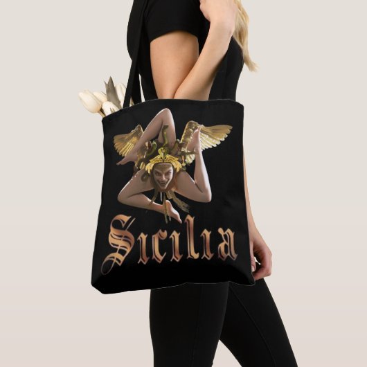 Sizilien / Sizilien Trinacria Tote Bag Tasche (Von Nahem)