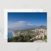 Sizilien - Taormina vor der Ätna-Postkarte Postkarte (Vorne/Hinten)