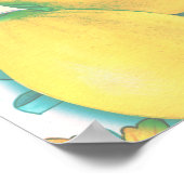 Sizilien Trinacria Lemon tile Wall Art Poster (Ecke)