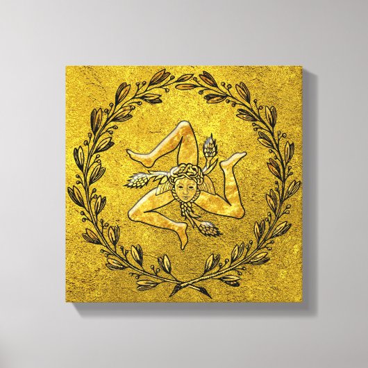 Sizilien Trinacria Olivenweg Gewürz Leinwanddruck (Vorderseite)