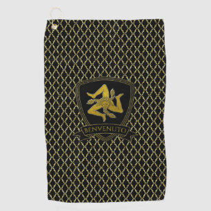 Sizilien-Trinacria-Quatrefolie  Golfhandtuch
