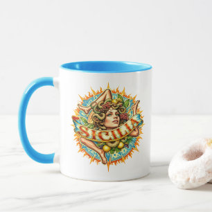 Sizilien Trinacria Sonne Tasse
