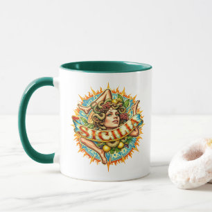 Sizilien Trinacria Sonne Tasse