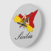 Sizilien-Uhr Große Wanduhr (Winkel)