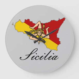 Sizilien-Uhr Große Wanduhr