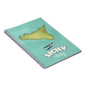 Sizilien Vintage Stilkarte Notizblock (Rechte Seite)