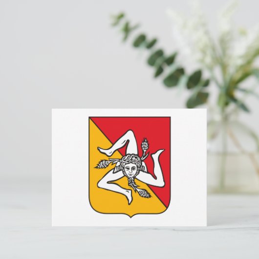 Sizilien-Wappen-Postkarte Postkarte (Stehend Vorderseite)