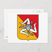 Sizilien-Wappen-Postkarte Postkarte (Vorne/Hinten)
