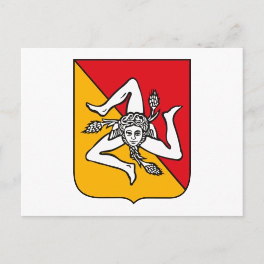 Sizilien-Wappen-Postkarte Postkarte (Vorderseite)