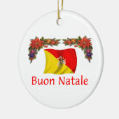 Sizilien-Weihnachten Keramikornament (Links)