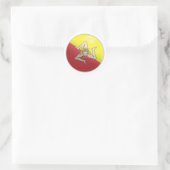 Sizilienglänzende Circle-Flag Runder Aufkleber (Tasche)
