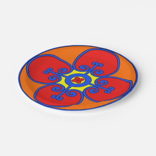 Sizilienmittelmeerentwurf Pappteller (Schrägansicht)