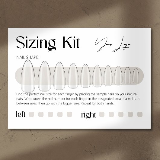 Sizing Kit Press-On Nägel modern Dankeskarte