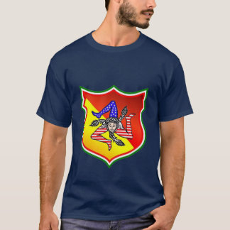 SIZISISCH-AMERIKANISCHES TRINACRIA-WAPPEN T-Shirt