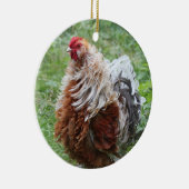 Sizzle Frizzle Fluffy Chicken Keramik Ornament (Rechts)