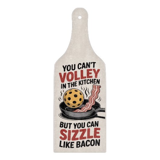 Sizzle Like Bacon Pickleball Kitchen Schneidebrett (Vorderseite)