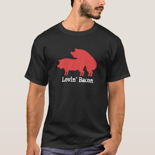 Sizzle Style mit Liebe Bacon Lounge Bacon witzig T-Shirt (Vorderseite)
