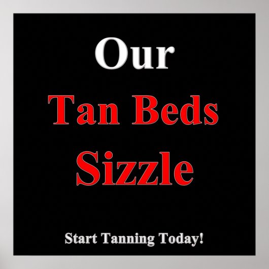 Sizzle Tan Tanning Poster Matt (Vorne)