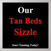 Sizzle Tan Tanning Poster Matte (Vorne)