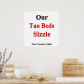 Sizzle Tan Tanning Poster Matte (Küche)