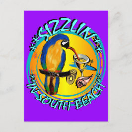 SIZZLIN PARROTS POSTKARTE