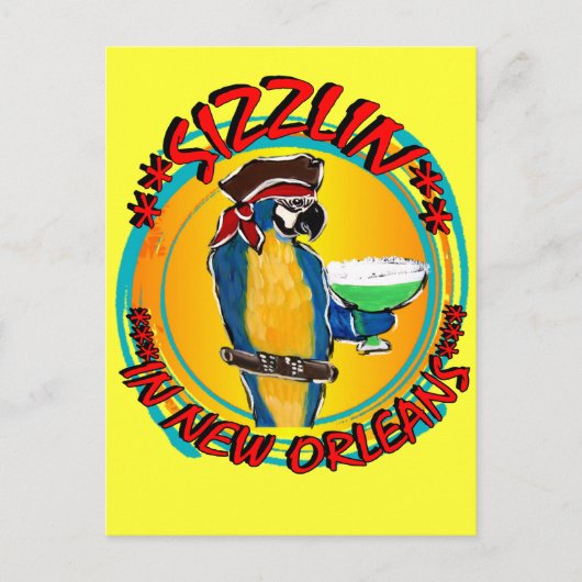 SIZZLIN PARROTS POSTKARTE (Vorderseite)